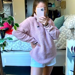 PINK Sherpa half zip